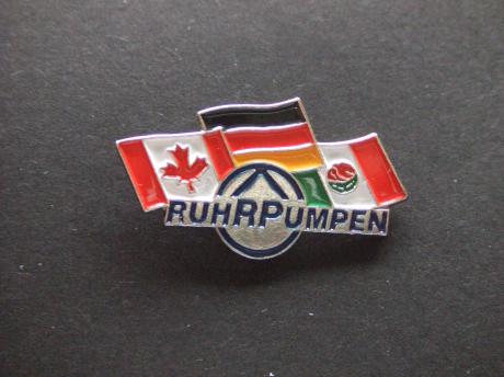 Ruhrpumpen, centrifugaalpompen, landen vlaggen